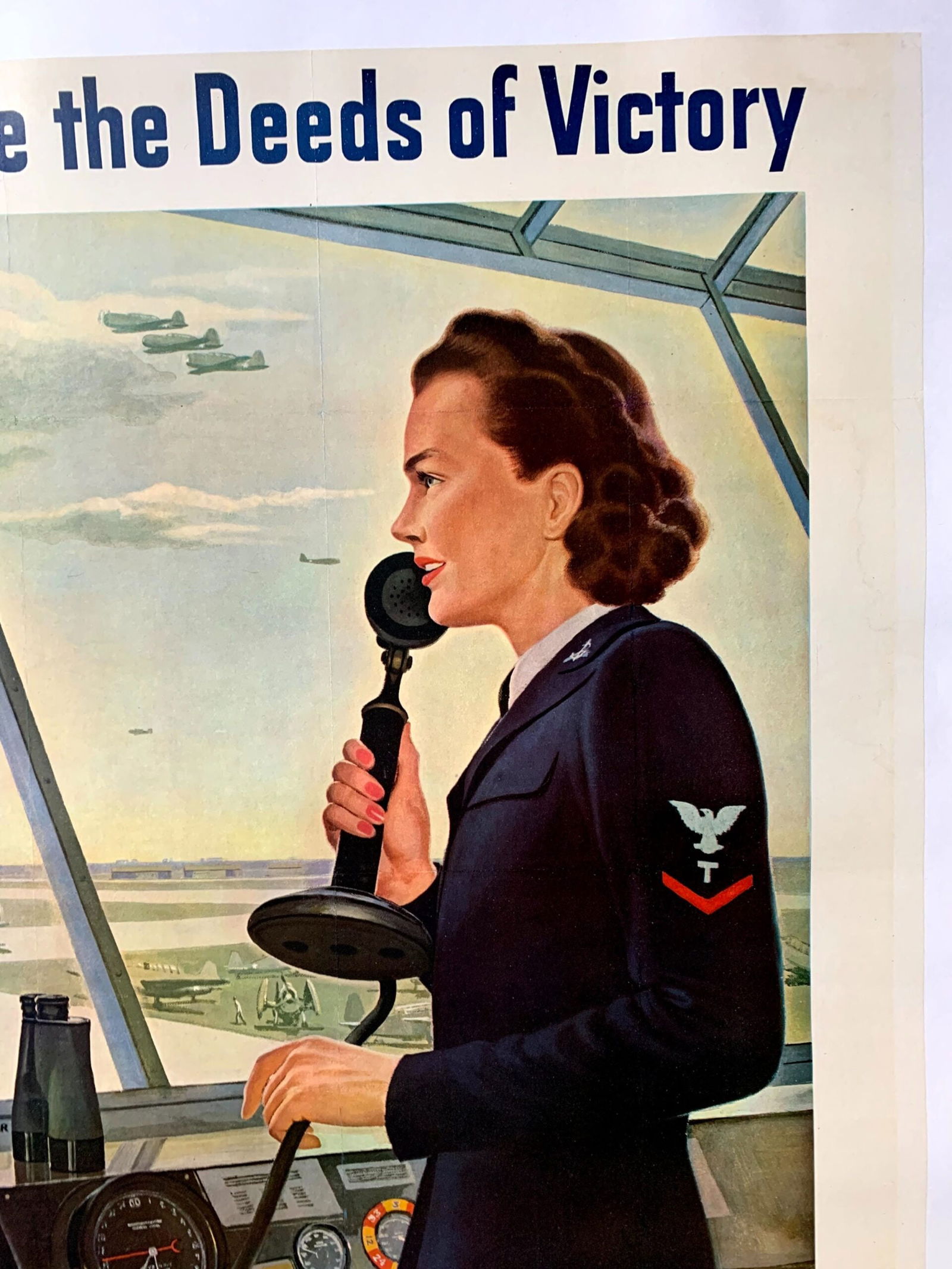 Join The Waves - Art By John Falter (1943) 27.25x39.75 US Navy Recruitment Poster LB - 2