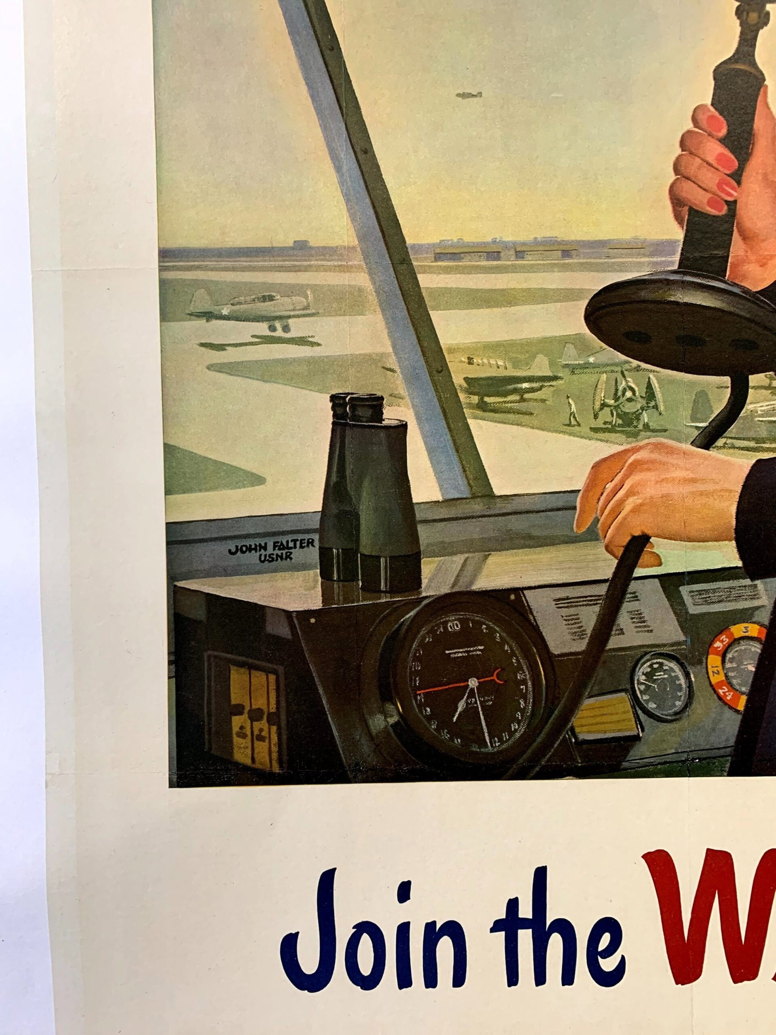 Join The Waves - Art By John Falter (1943) 27.25x39.75 US Navy Recruitment Poster LB - 5