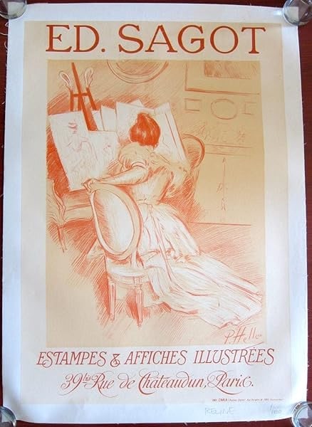 Ed. Sagot - Art By P. Helleu (1900) French Advertising Poster LB: Title: Ed. Sagot - Art By P. Helleu (1900) French Advertising Poster LB Description: Ed. Sagot - Art By P. Helleu (1900) French Advertising Poster LB\n\nPlease refer to the attached photos to determin
