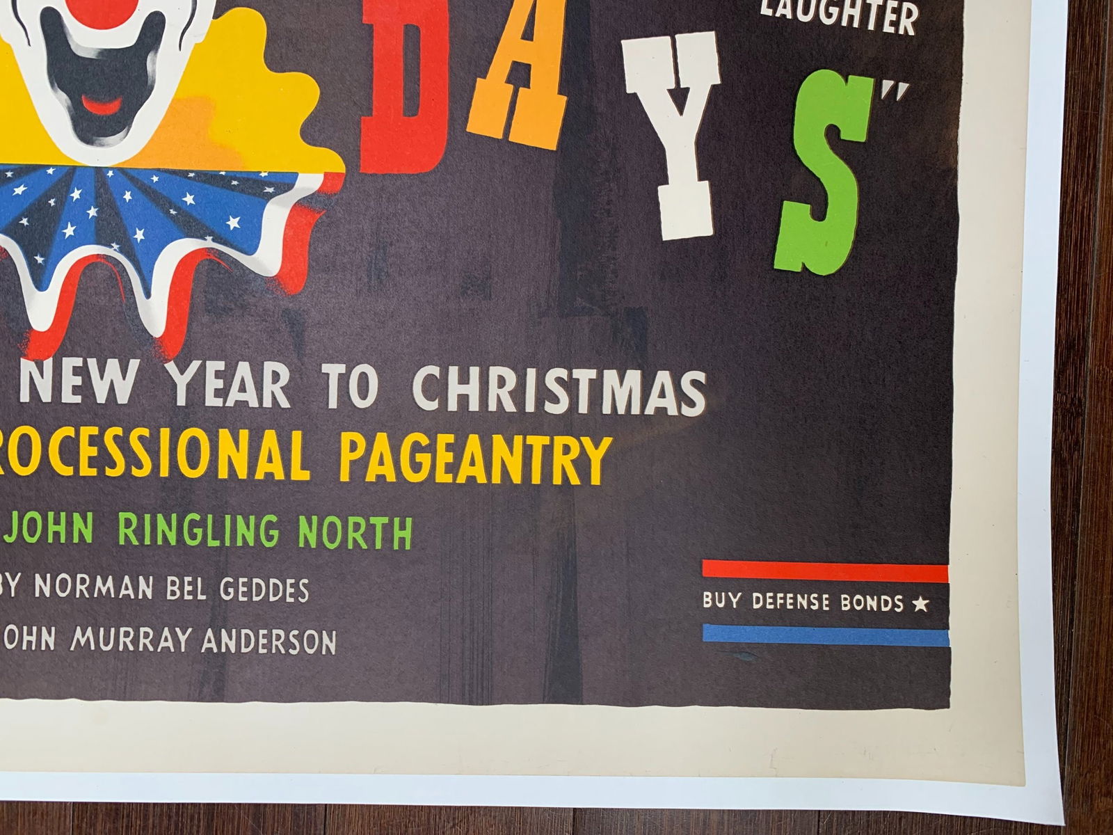 Ringling Bros. - Holidays - Art By Norman Bel Geddes (1942) 19.25x28 US Circus Poster LB - 5