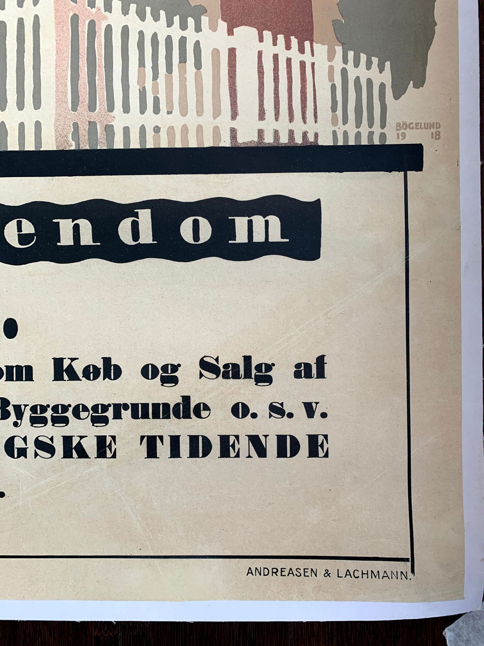 Annoncer Villa - Art By Thor Bogelund Jensen (1918) 23.25x34.5 Danish Advertising Poster LB - 2