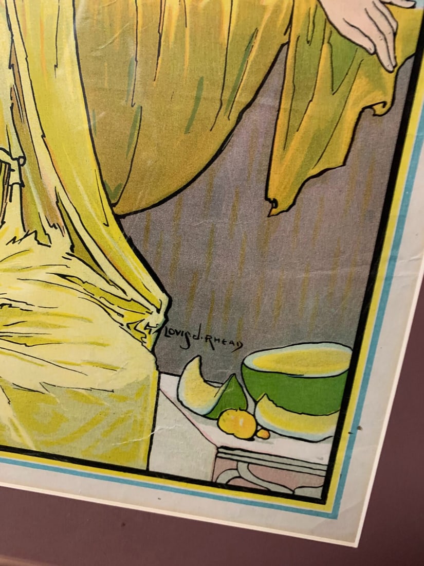 The Century Midsummer Holiday - Art By Louis Rhead (1895) 18x25 US Advertising Poster - Framed - 3