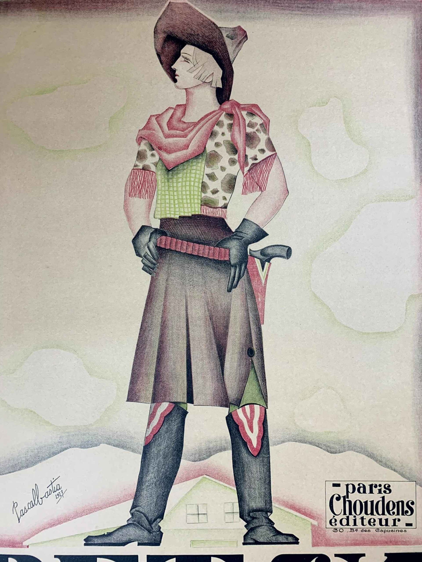 Betsy - Art By Pascal Bastia (1927) 31.25x47.25 French Theater Poster LB - 7