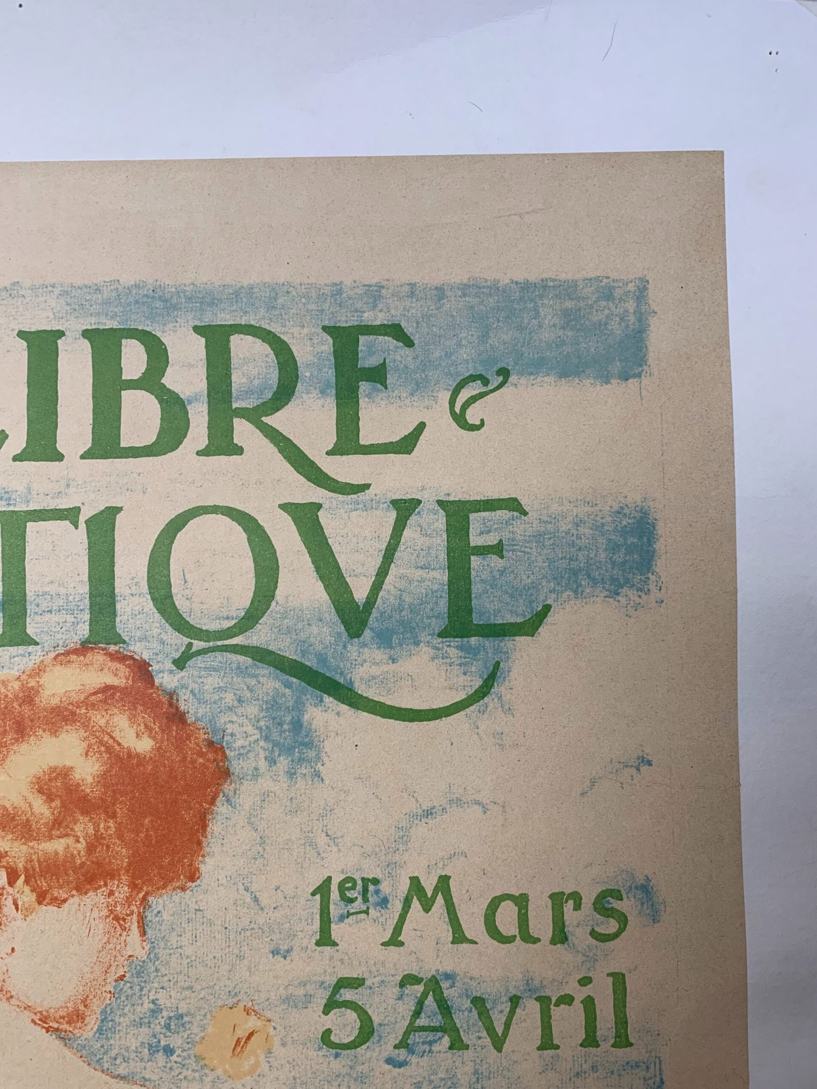 La Libre Esthetique - Art By Georges Lemmon (1908) 19x25.5 Belgian Exhibition Poster LB - 7