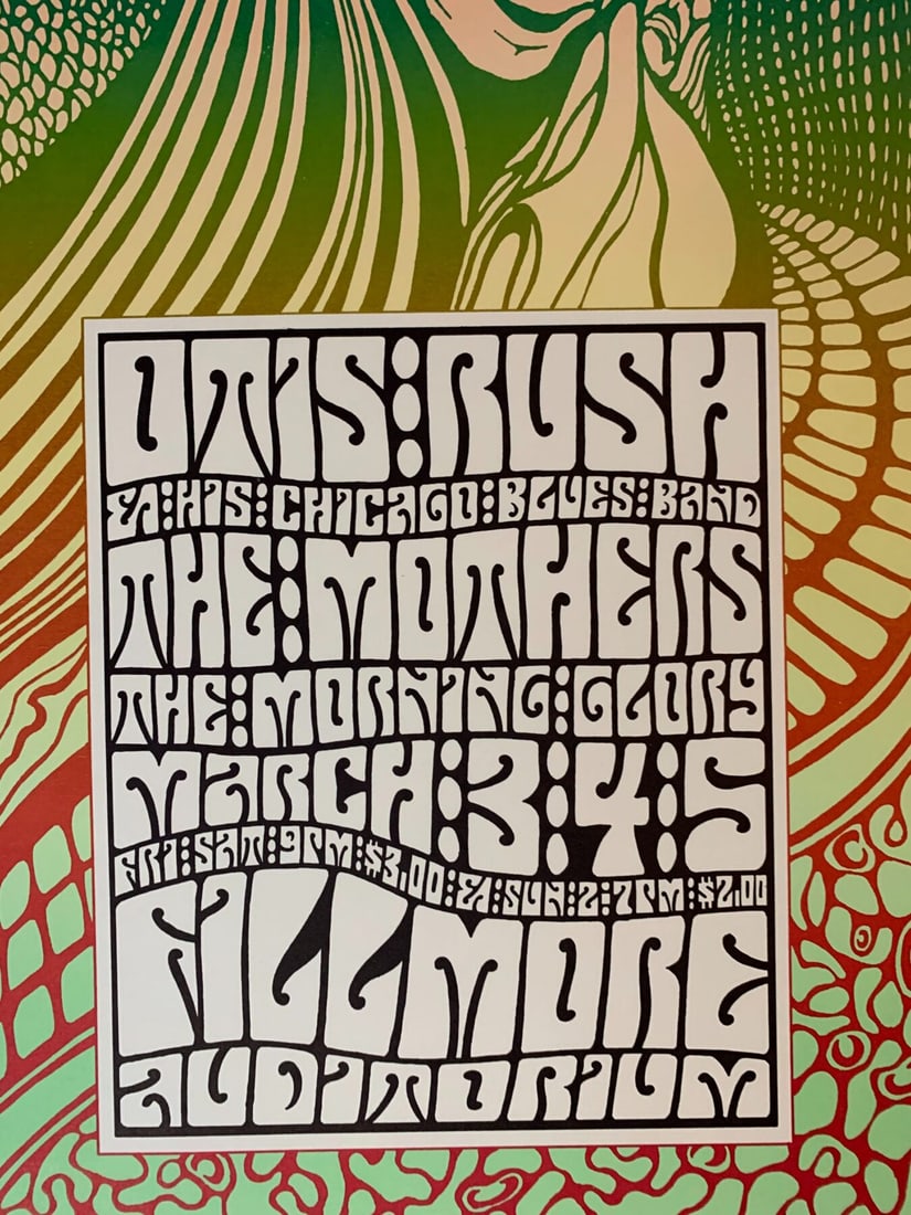 Otis, Rush, Mothers Of Invention - Fillmore Bg-53 1st Issue (1967) 13.375x22.5 US Music Poster - 2