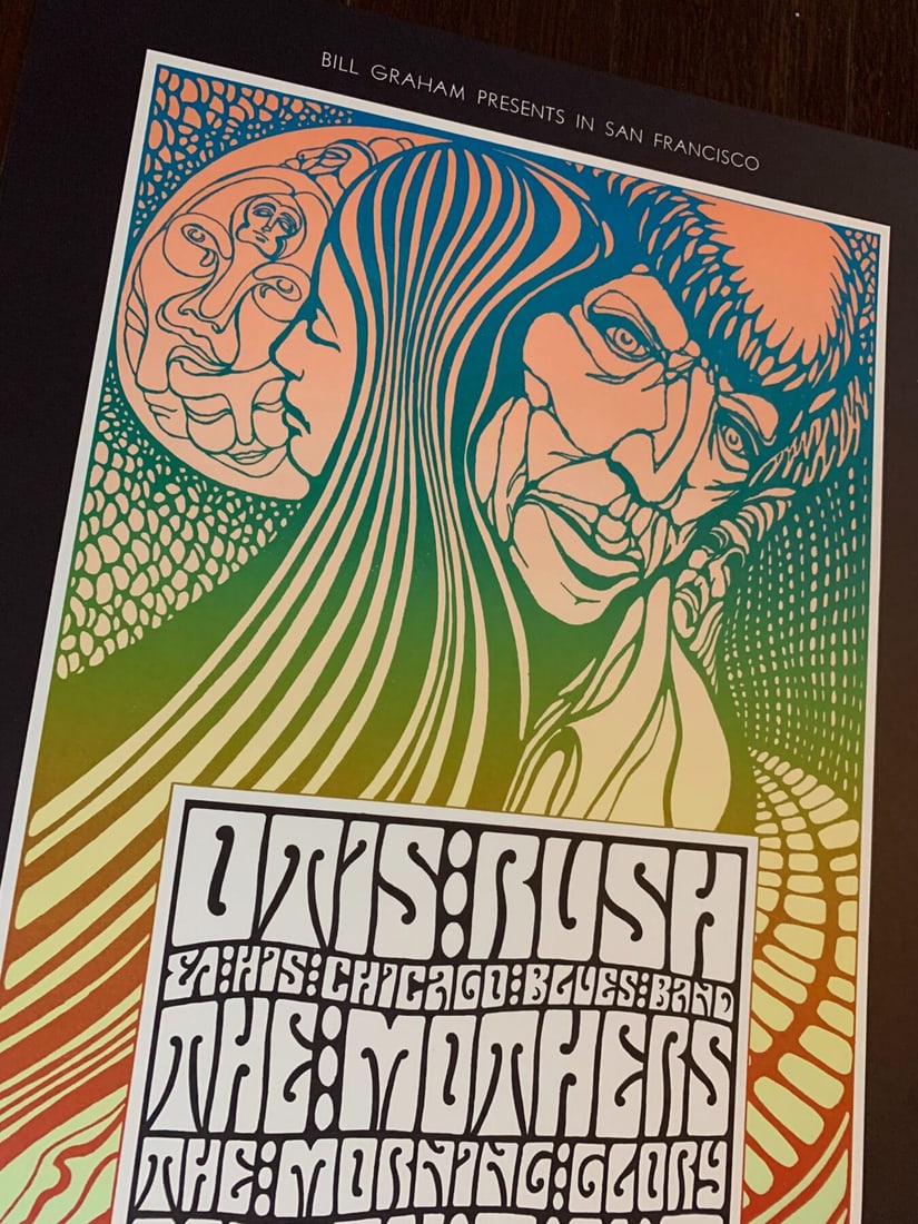 Otis, Rush, Mothers Of Invention - Fillmore Bg-53 1st Issue (1967) 13.375x22.5 US Music Poster - 3