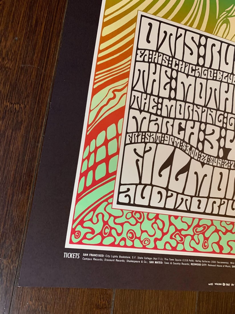 Otis, Rush, Mothers Of Invention - Fillmore Bg-53 1st Issue (1967) 13.375x22.5 US Music Poster - 4