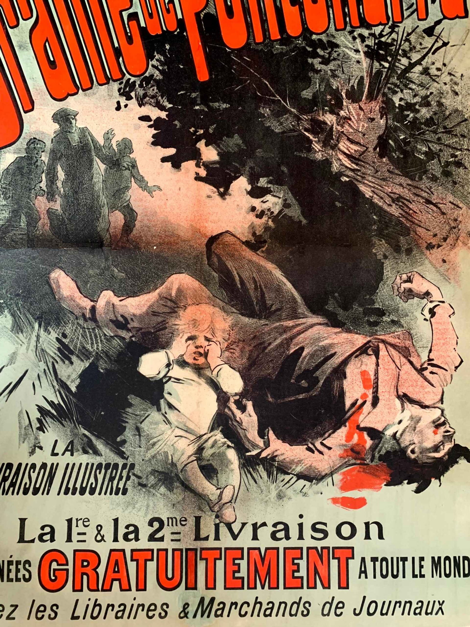 Drame De Pontcharra - Art By Cheret (1885) 33x47.6 French Theater Poster LB - 5