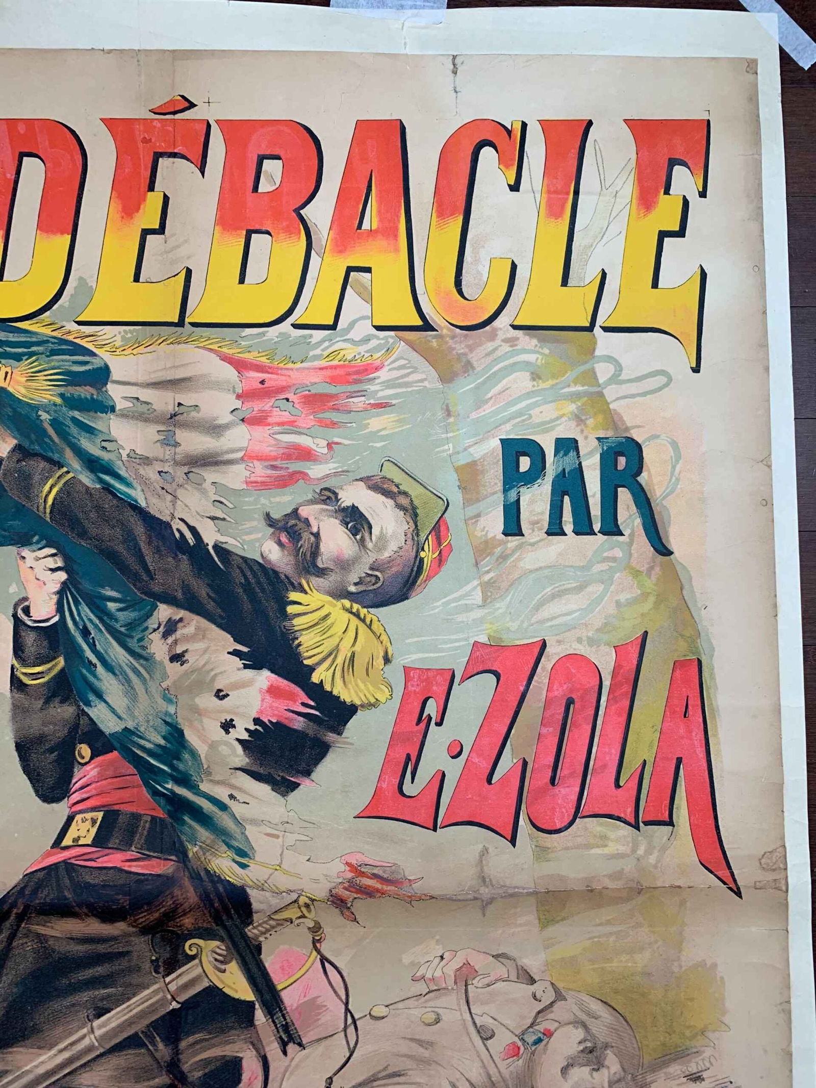 Le Debacle - Art Paul de Semant (1880) 39x55 French Theater Litho Poster LB - 3