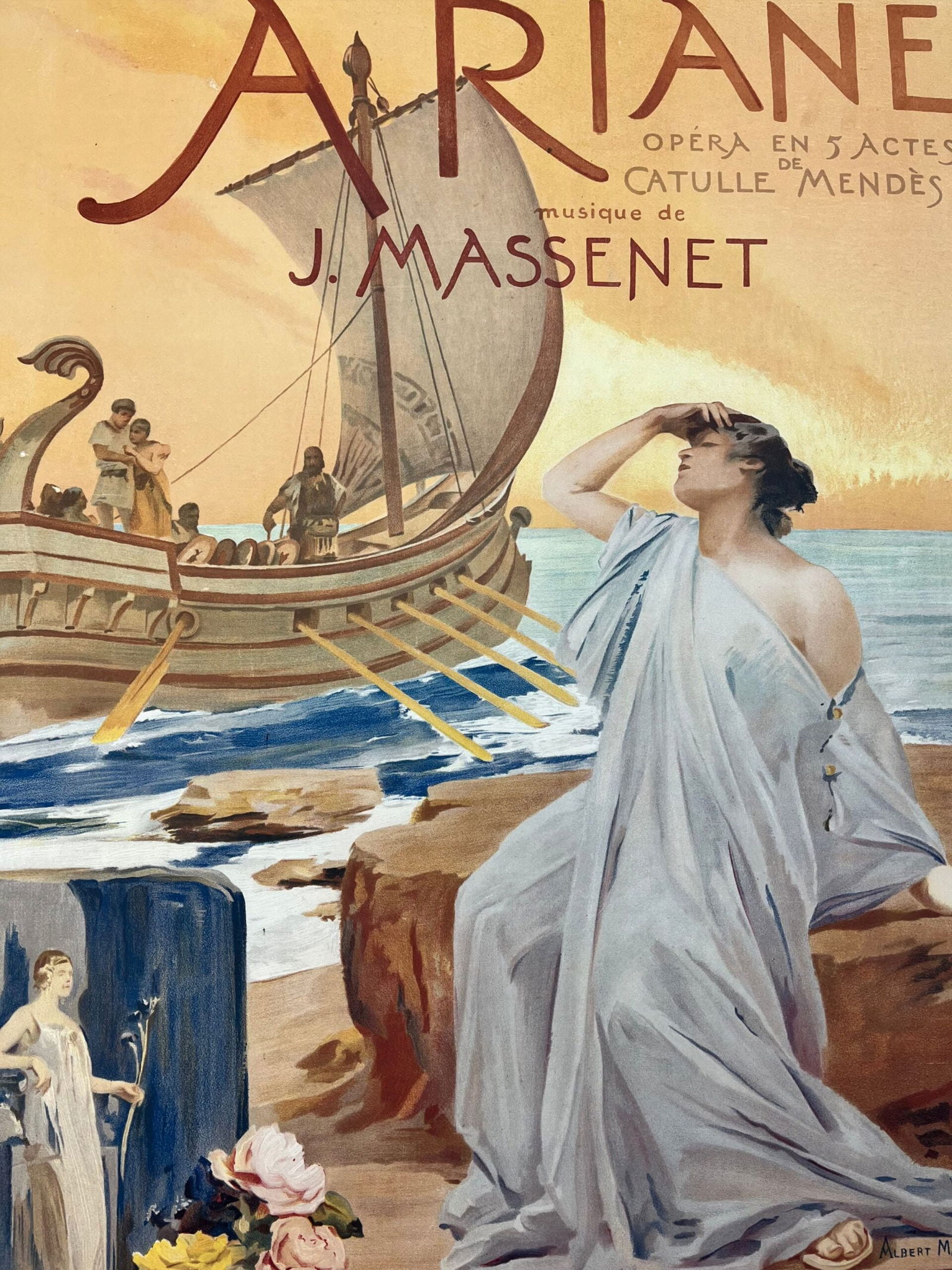 Ariane - Art By Maignan (1906) 36x25.25 French Theater Advertising Poster LB - 2