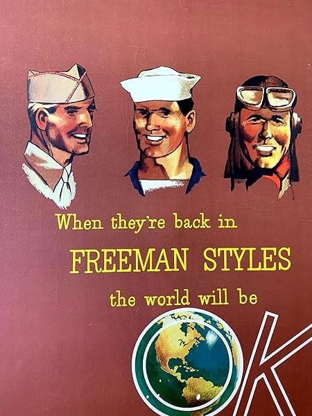 When They're Back In Freeman Styles (1945) 23x34.875 US WWII Clothing Poster LB - 4
