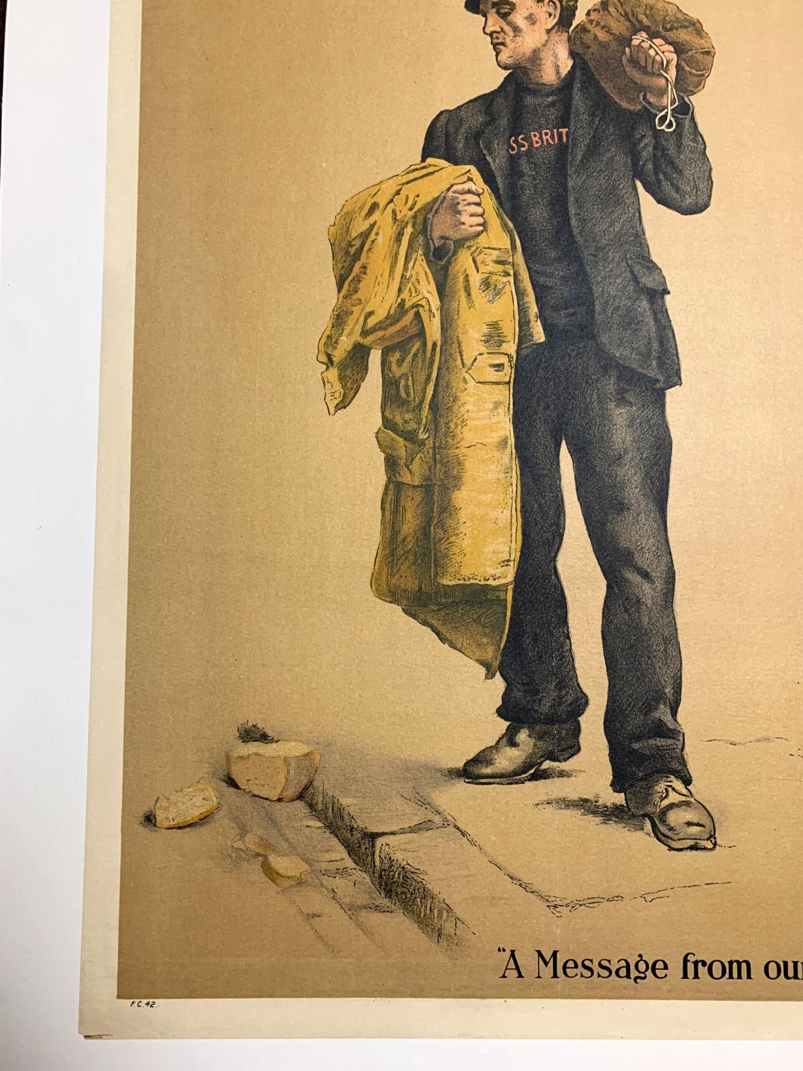 We Risk Our Lives To Bring You Food (1917) British WWI Poster LB - 4