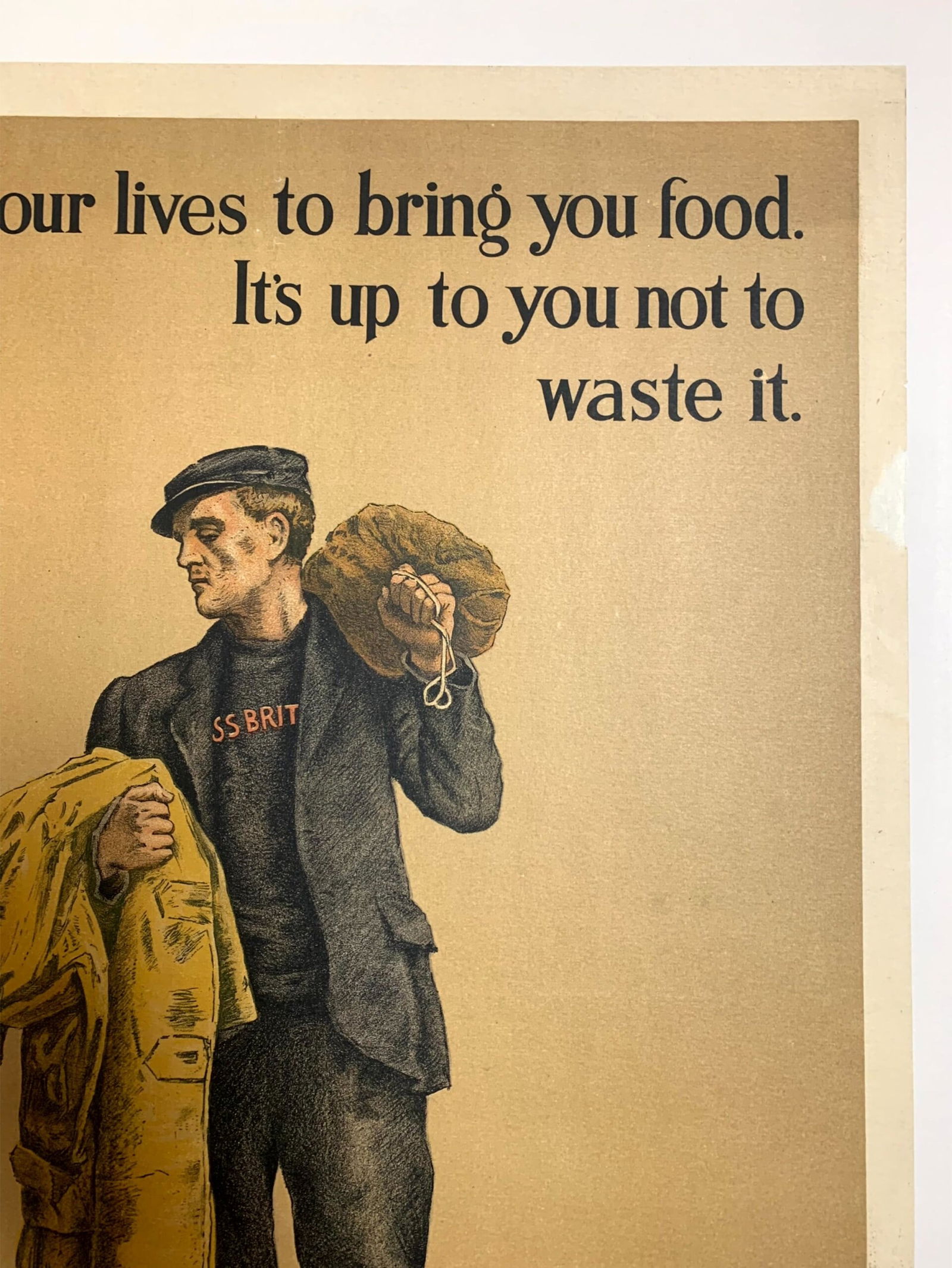 We Risk Our Lives To Bring You Food (1917) British WWI Poster LB - 6