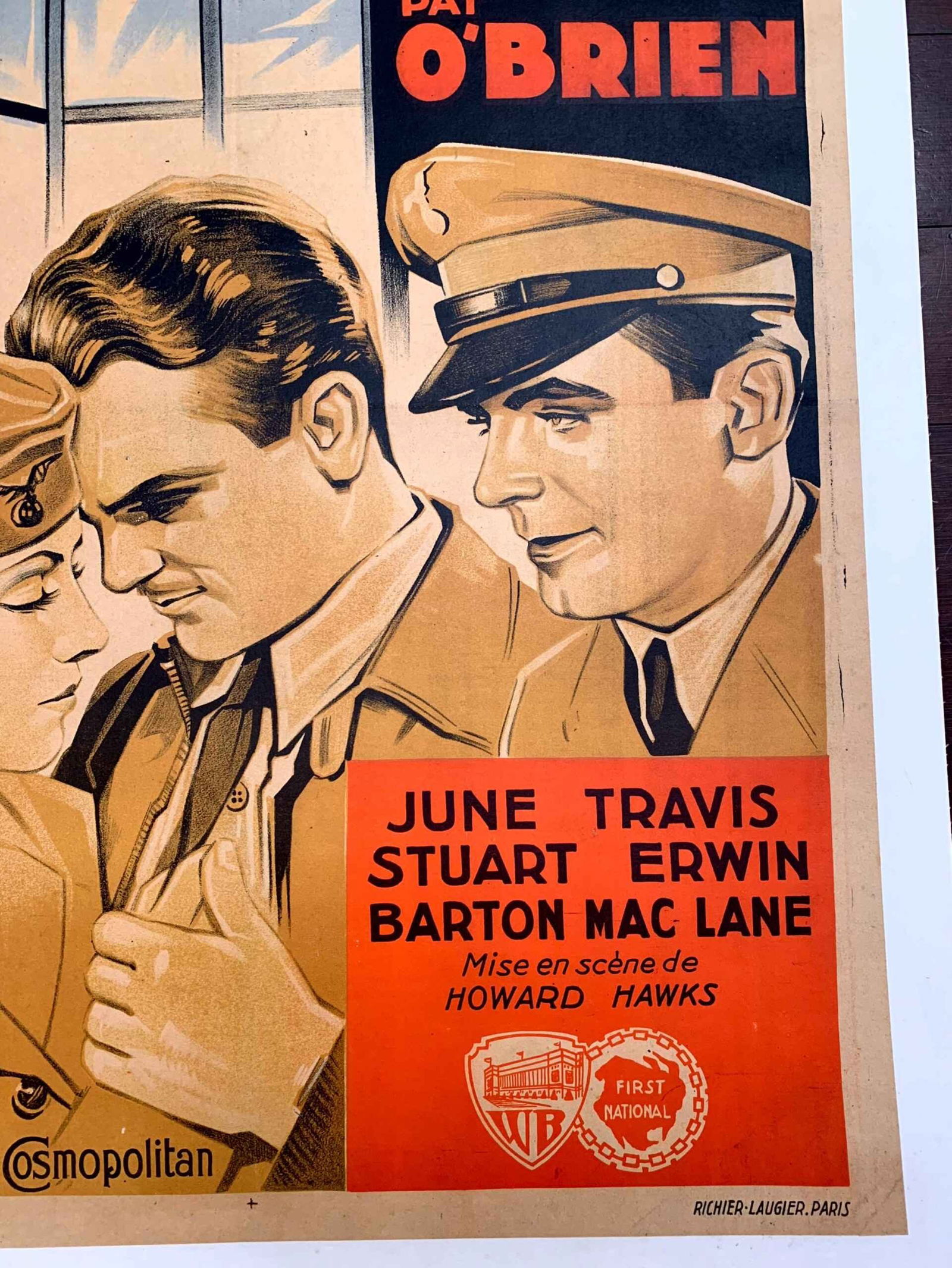 Ceiling Zero - James Cagney (1936) 23x33 French Movie Poster LB - 5