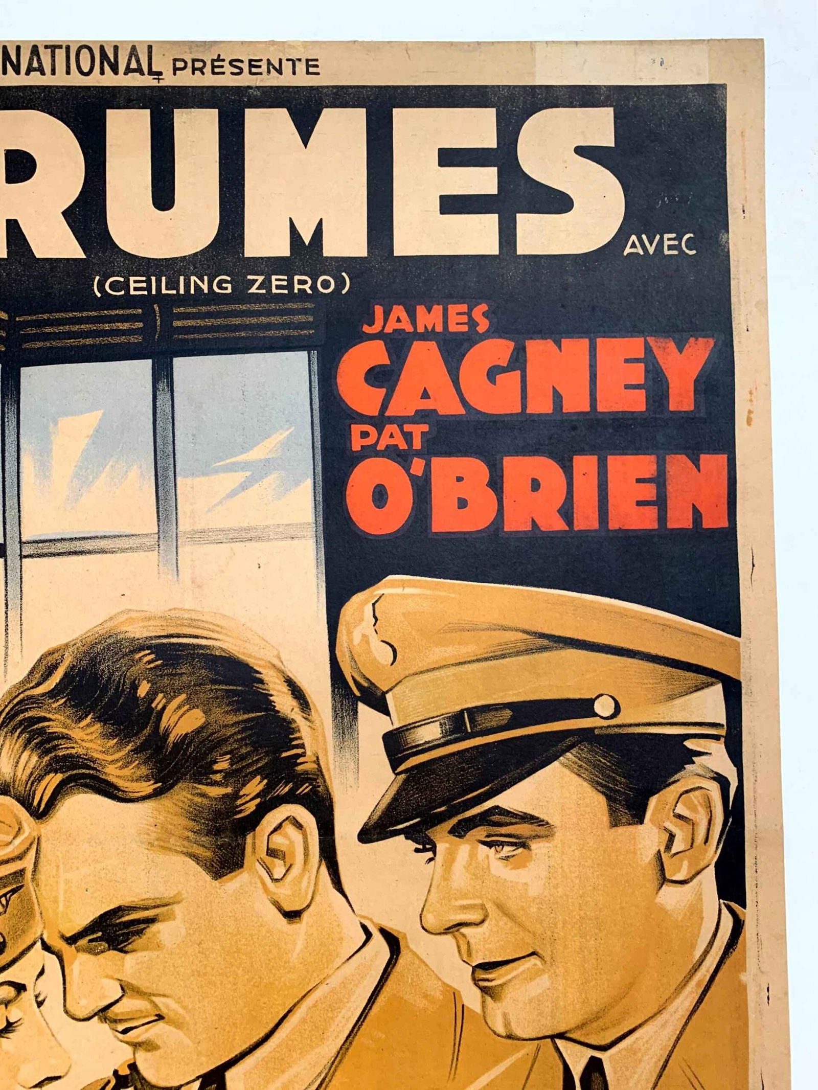 Ceiling Zero - James Cagney (1936) 23x33 French Movie Poster LB - 6