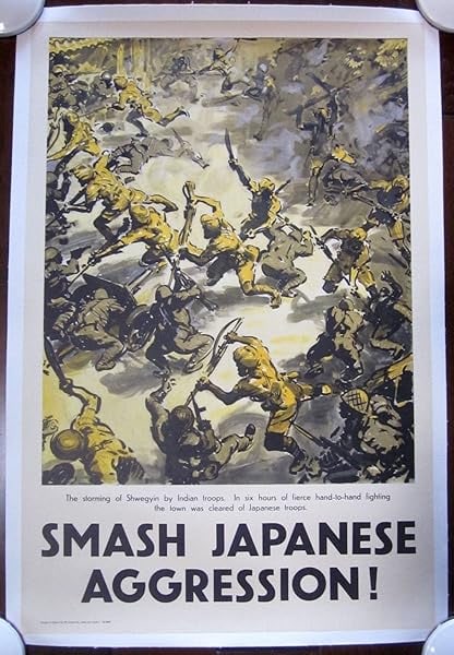 Smash Japanese Aggression (1943) British WWII Poster LB: Title: Smash Japanese Aggression (1943) British WWII Poster LB Description: Smash Japanese Aggression (1943) British WWII Poster LB\n\nPlease refer to the attached photos to determine the condition
