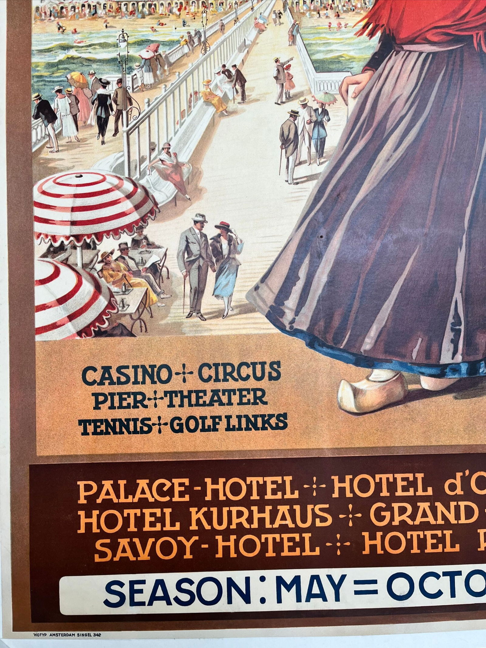 Scheveningen - Pearl Of The North Sea (1950's) 26x39.25 Dutch Travel Poster LB - 3