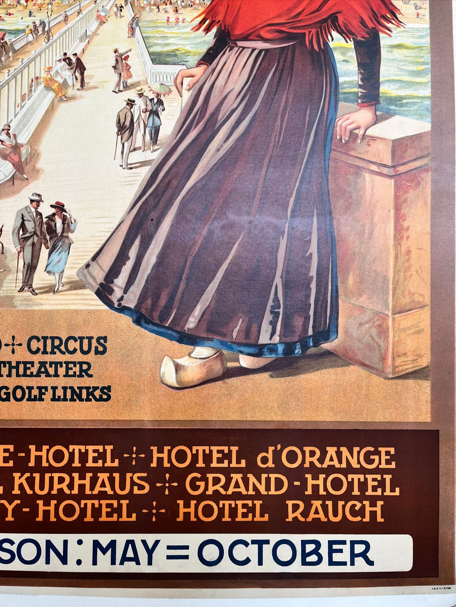 Scheveningen - Pearl Of The North Sea (1950's) 26x39.25 Dutch Travel Poster LB - 4