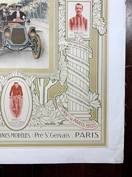 Gladiator - Cycles And Automobiles (1905) 23.5x30.5 French Advertising Poster LB - 5