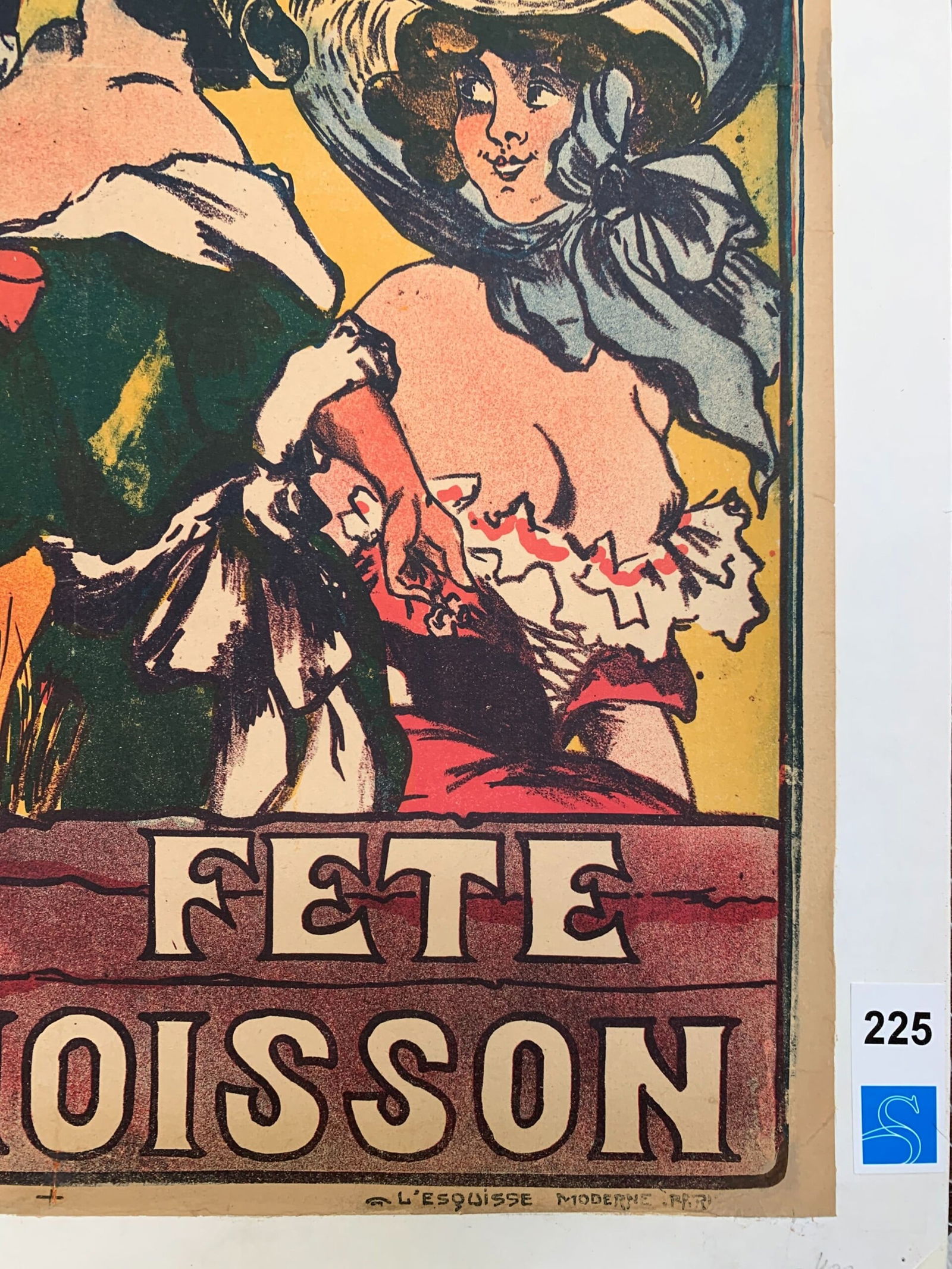 Bal Tabarin Fete de la Moisson - Art by Smiley (1907) 16.5 x 24.5 French Advertising Poster LB - 4