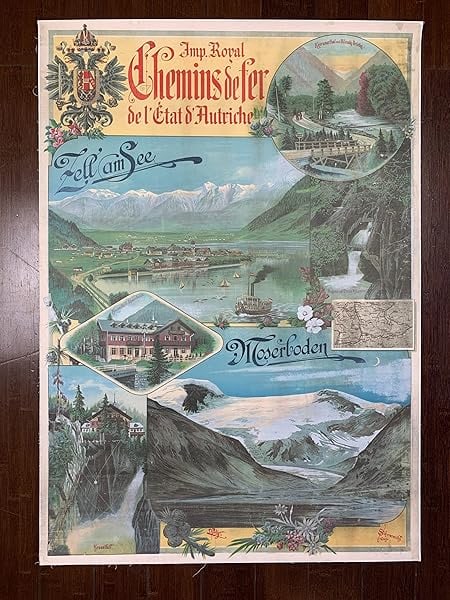 Chemins De Fer - Moserboden - Art By J. Politzer (1921) 26.75x37.625 French Travel Poster LB - 3