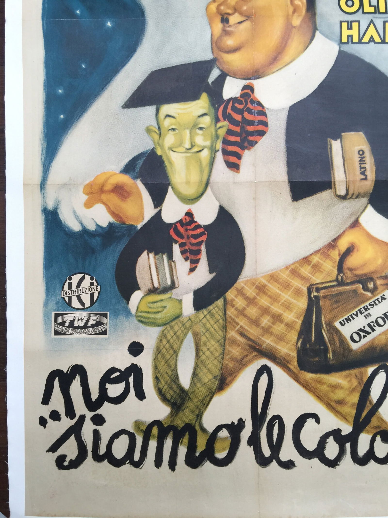 Chump At Oxford - Laurel And Hardy (1950's) 28x39 Italian Movie Poster LB - 4