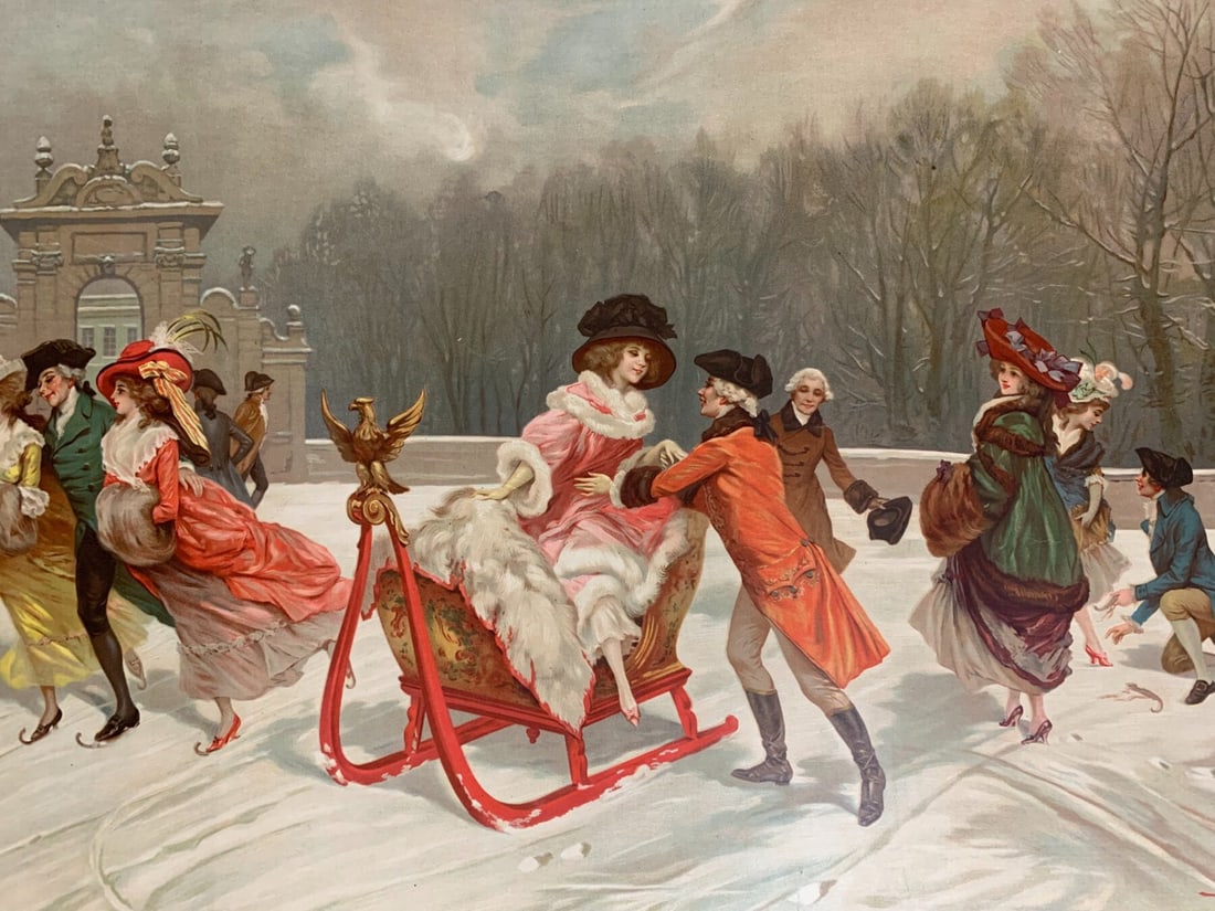 Russian Imperial Sleigh - Art By Rossi (1914) 21x29 Russian Lithograph Poster LB - 8