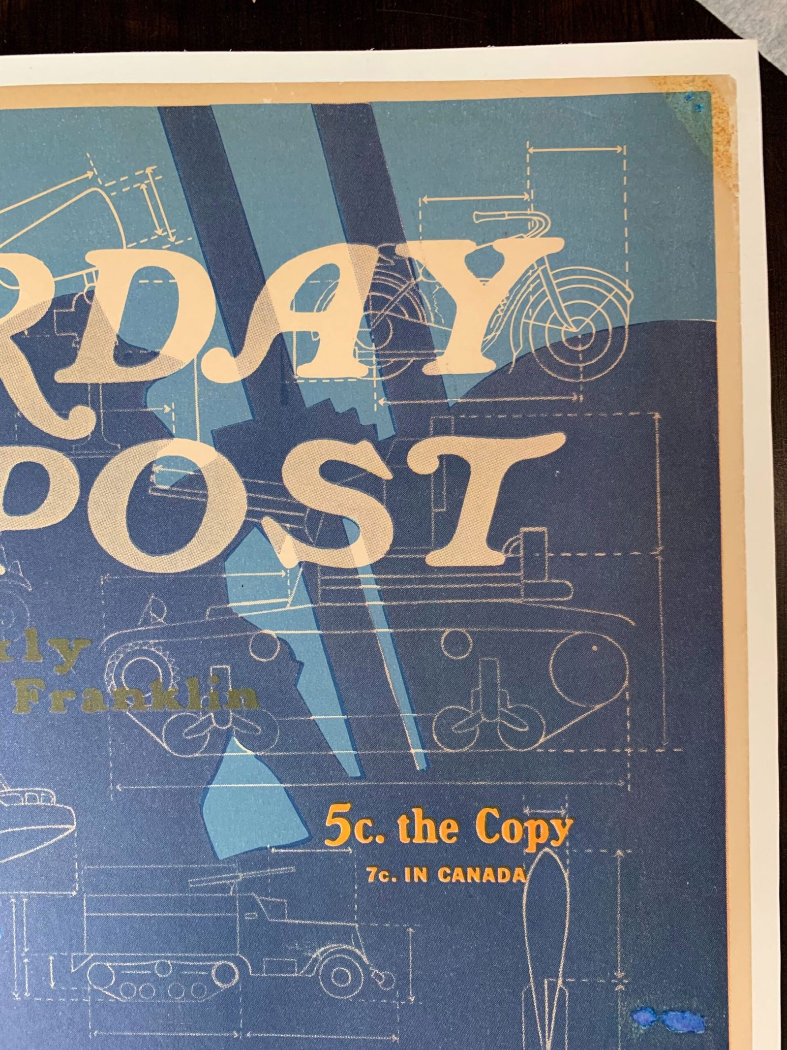 22x27.5 1941 Newstand Poster Saturday Evening Post - Art By Harold Werneke machinery Of War LB - 3