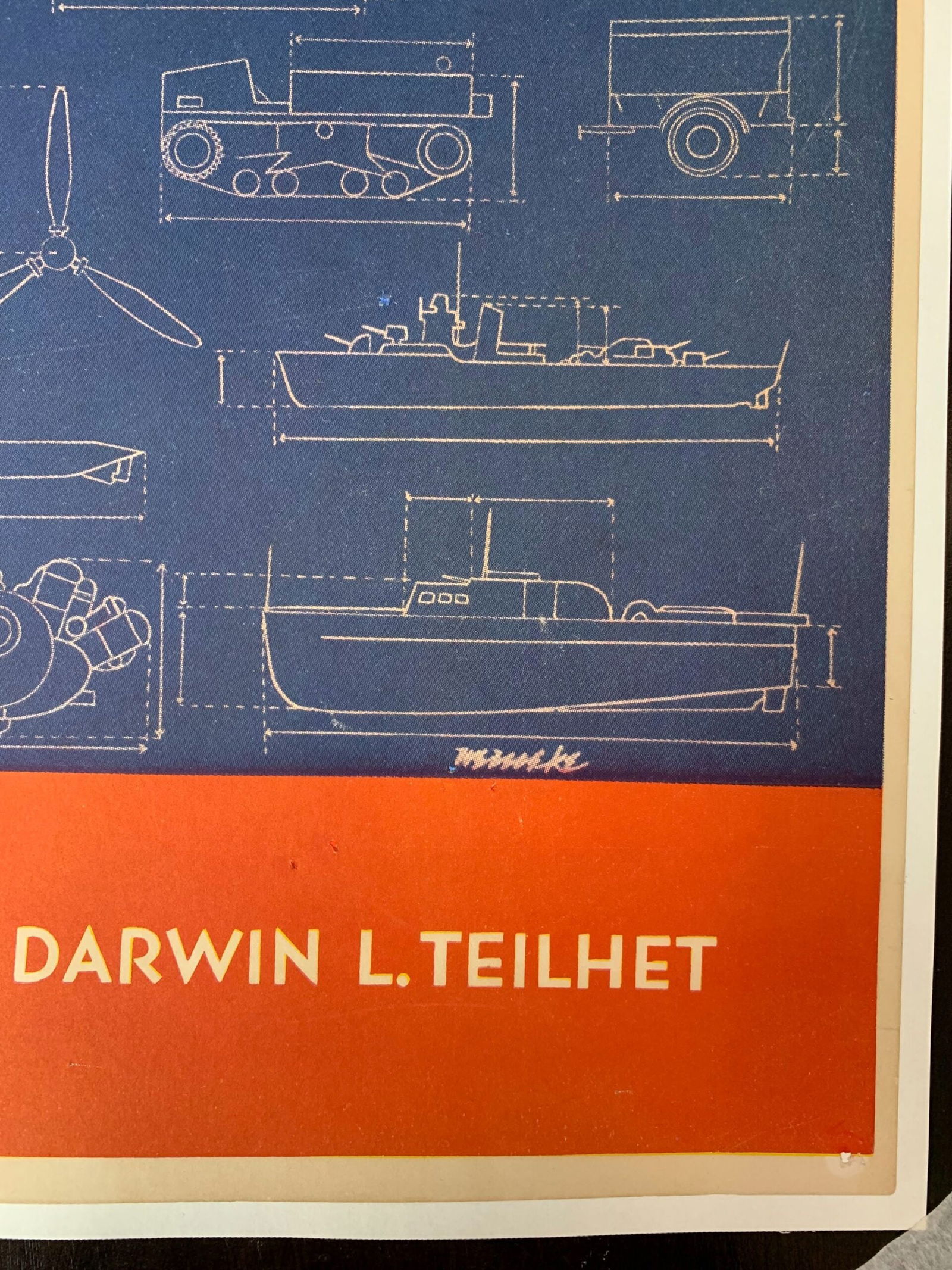 22x27.5 1941 Newstand Poster Saturday Evening Post - Art By Harold Werneke machinery Of War LB - 4