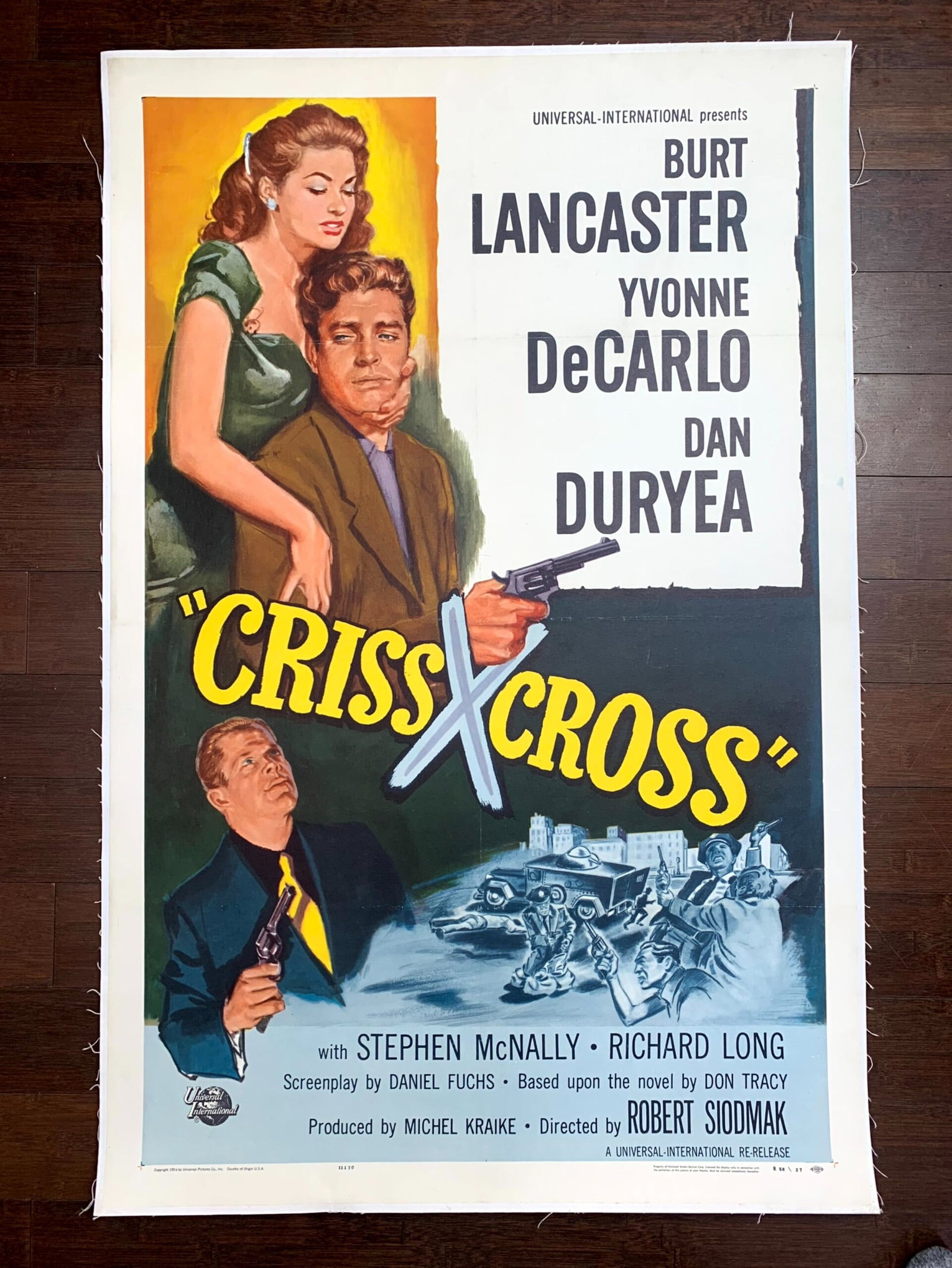 Criss Cross - Burt Lancaster (r.1958) US One Sheet Movie Poster LB: Title: Criss Cross - Burt Lancaster (r.1958) US One Sheet Movie Poster LB Description: Criss Cross - Burt Lancaster (r.1958) US One Sheet Movie Poster LB\n\nPlease refer to the attached photos to dete