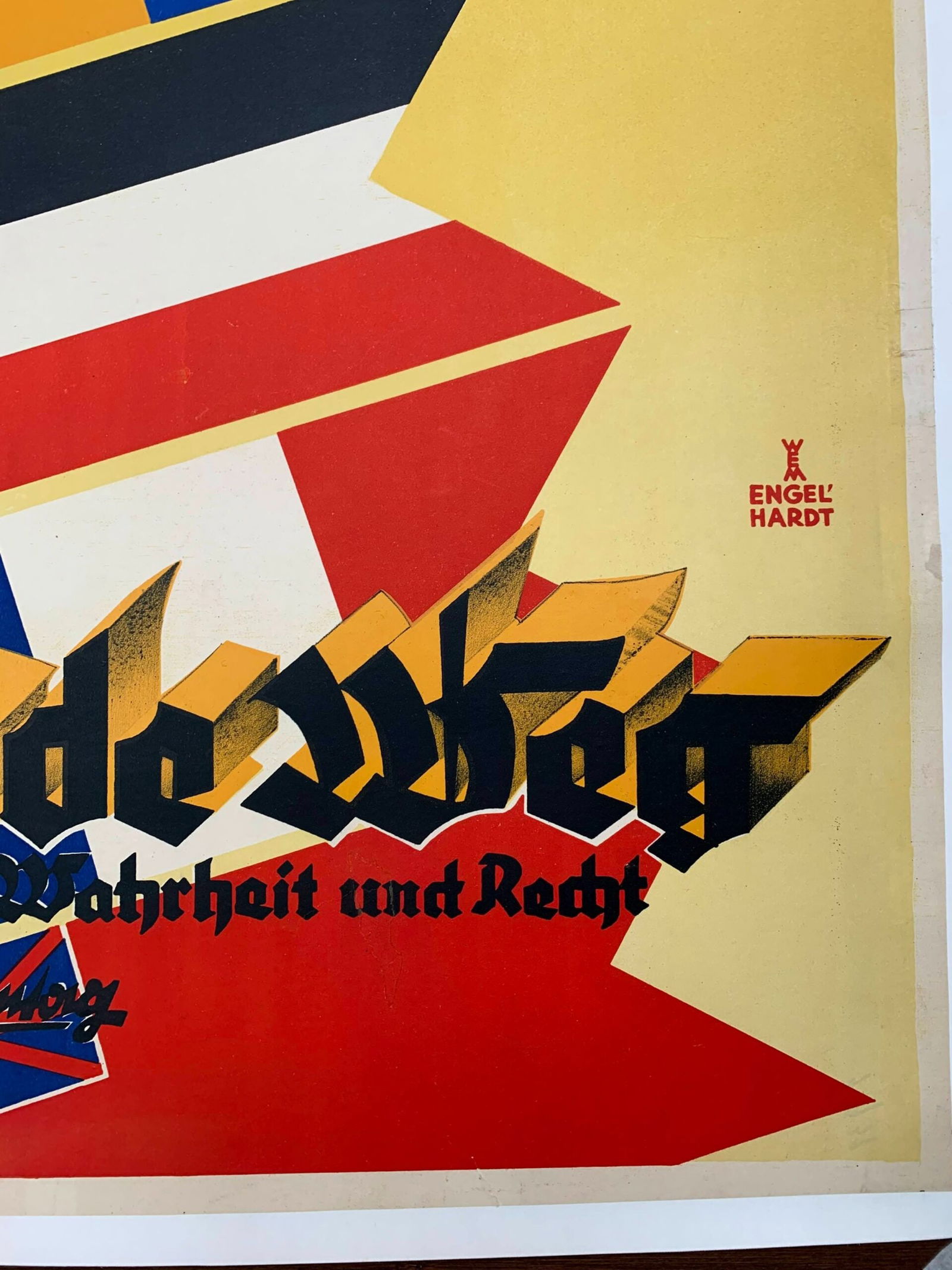 Der Gerade Weg - Art By Engel Hardt (1931) 33x48 German Newpaper Poster LB - 2