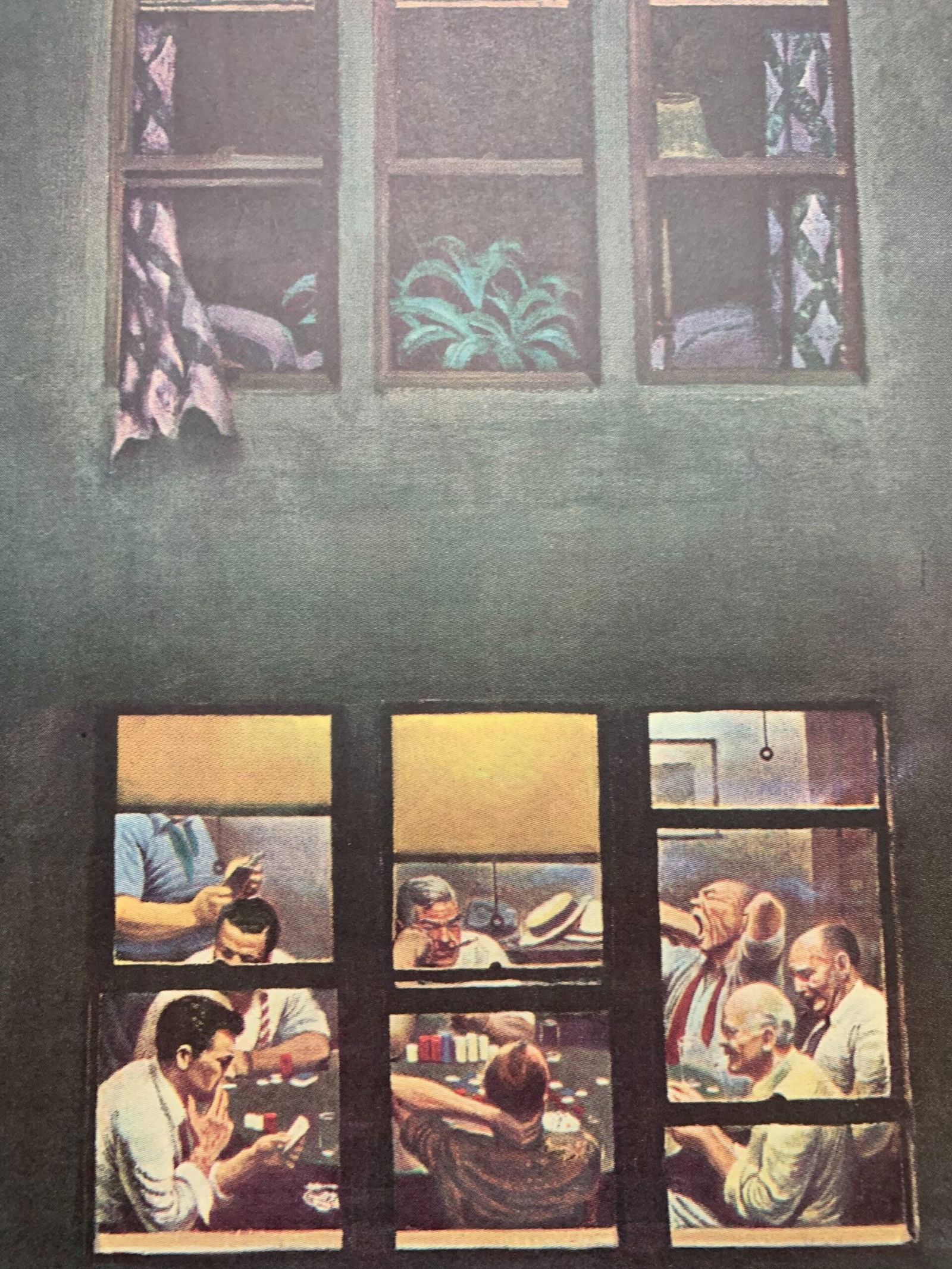 22x28 1945 Newstand Poster Saturday Evening Post - Art By John Falter office Poker Party - 4