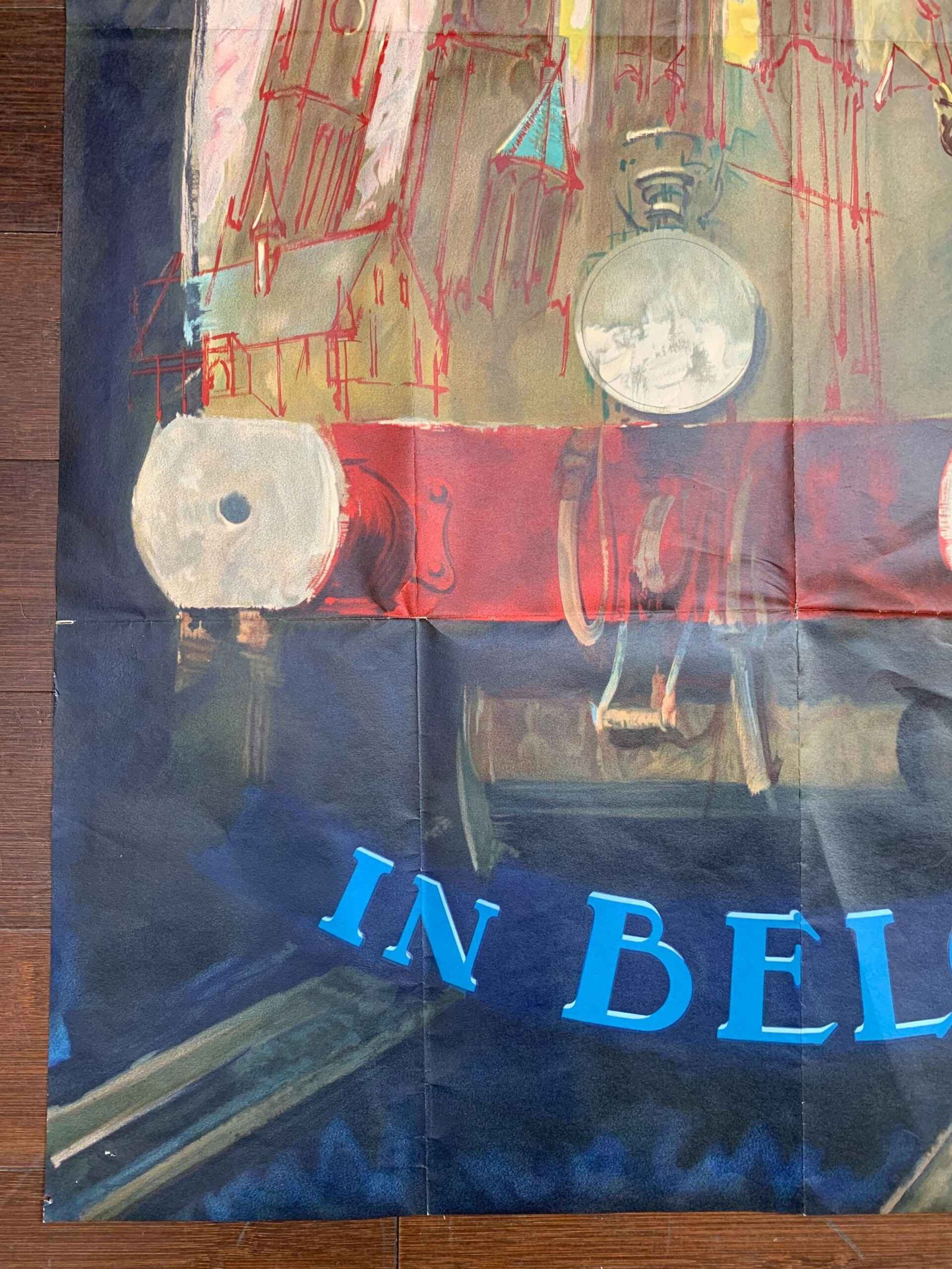 Belgian Railways - City in Train - Art Armand Massonet (1950) 24.4 x 39 Belgian Travel Poster - 4