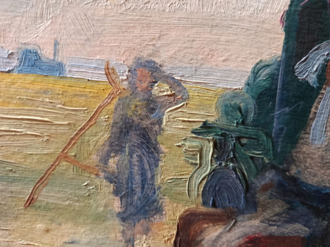 Oil painting We arrived at the summer camp Unknown artist - 4