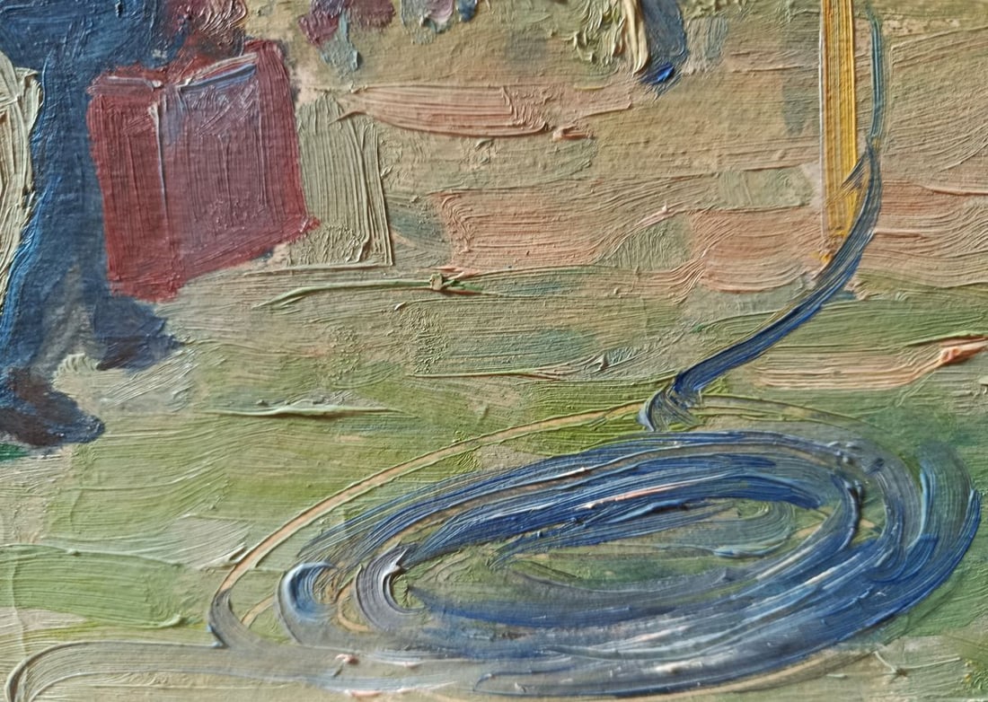 Oil painting We arrived at the summer camp Unknown artist - 6