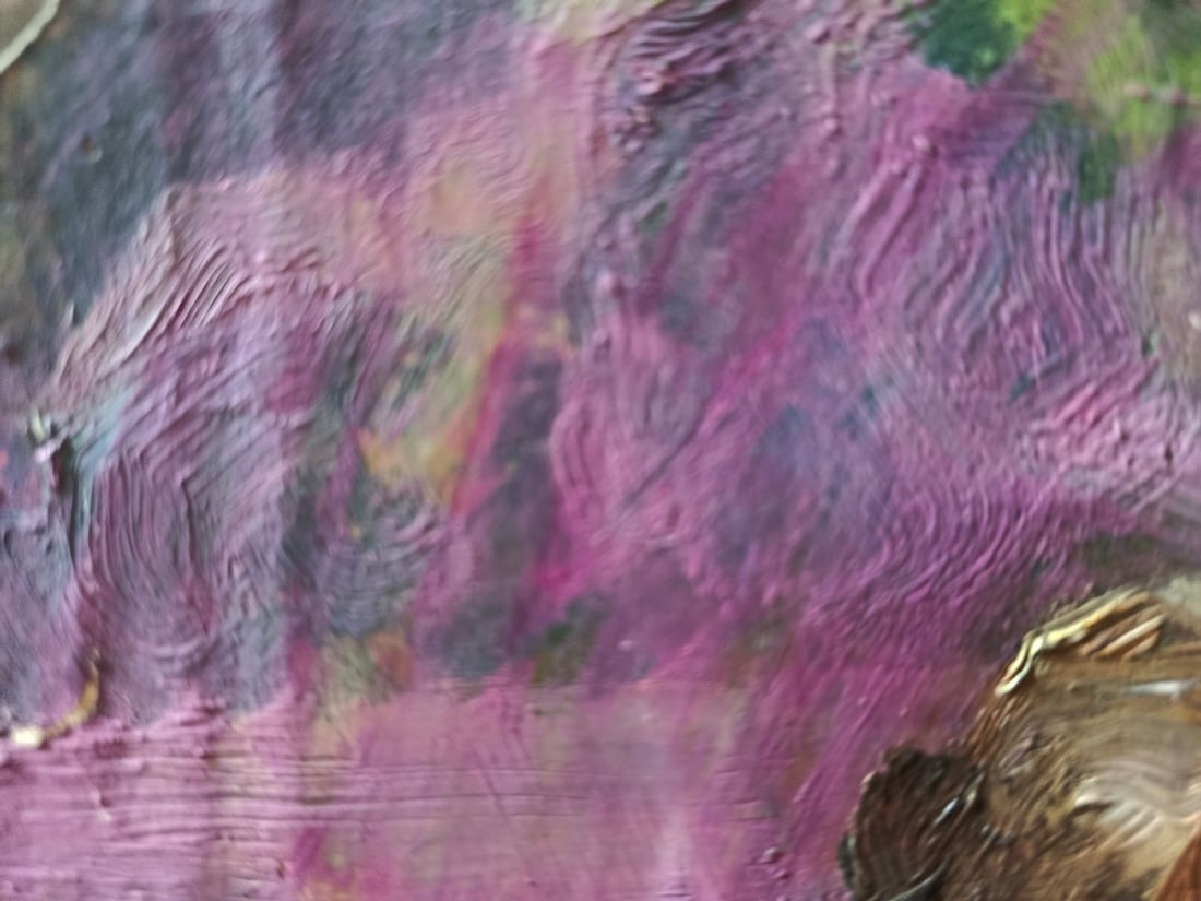 Oil painting The woman looks at the flowers Vasily Khomko - 6