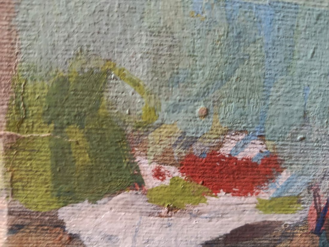 Oil painting Repair in the village Yuriy Gura - 5