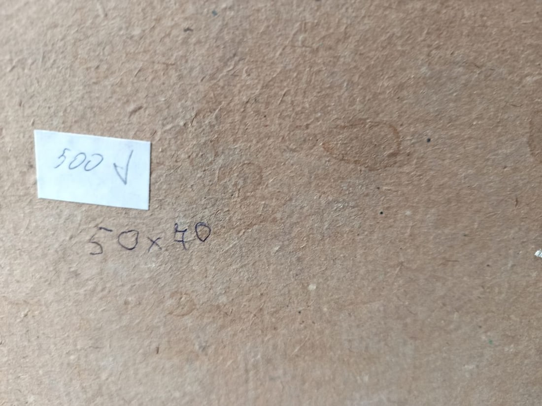 Oil painting People are doing repairs Unknown artist - 10