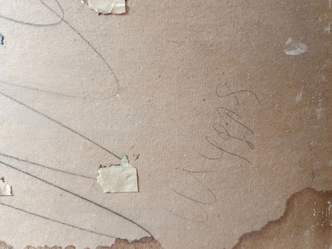 Oil painting People are doing repairs Unknown artist - 9