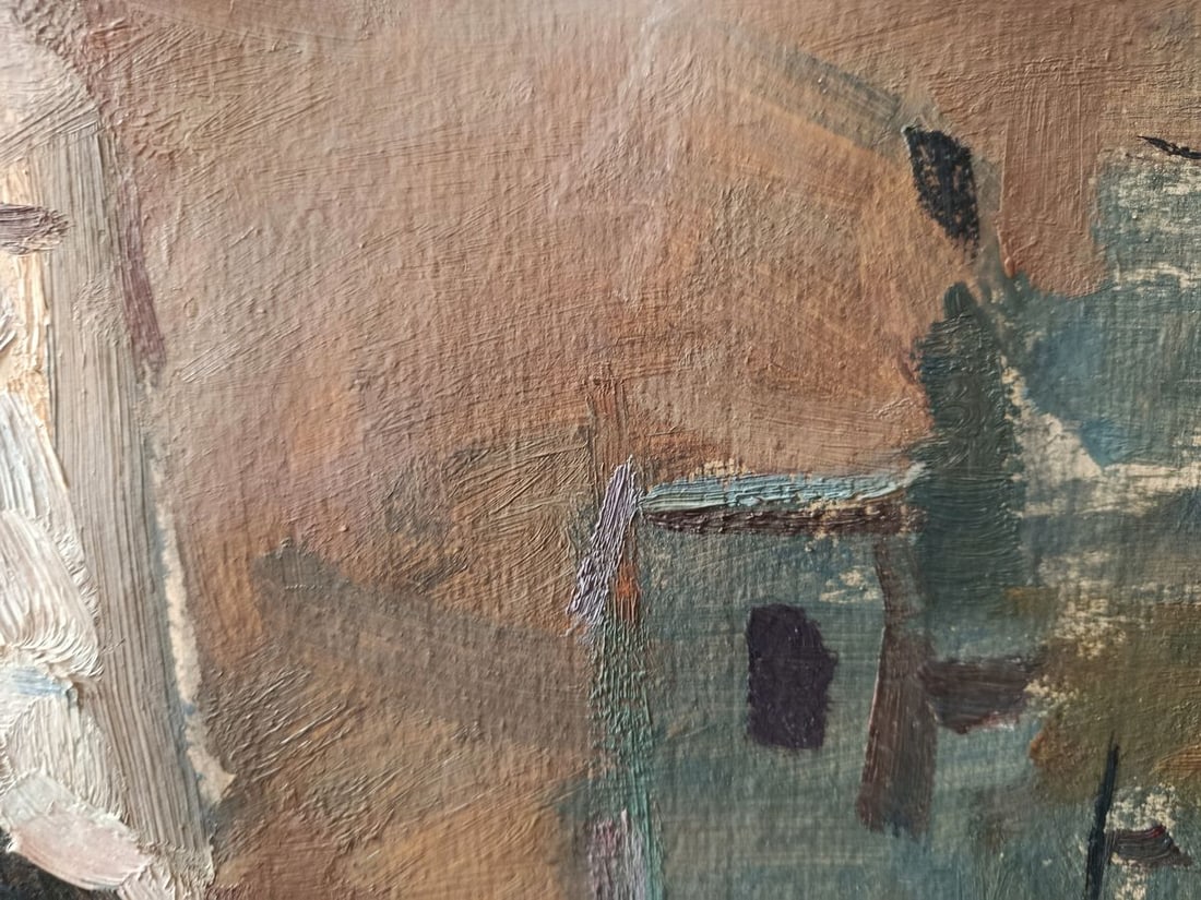 Oil painting Workers at the factory Unknown artist - 4