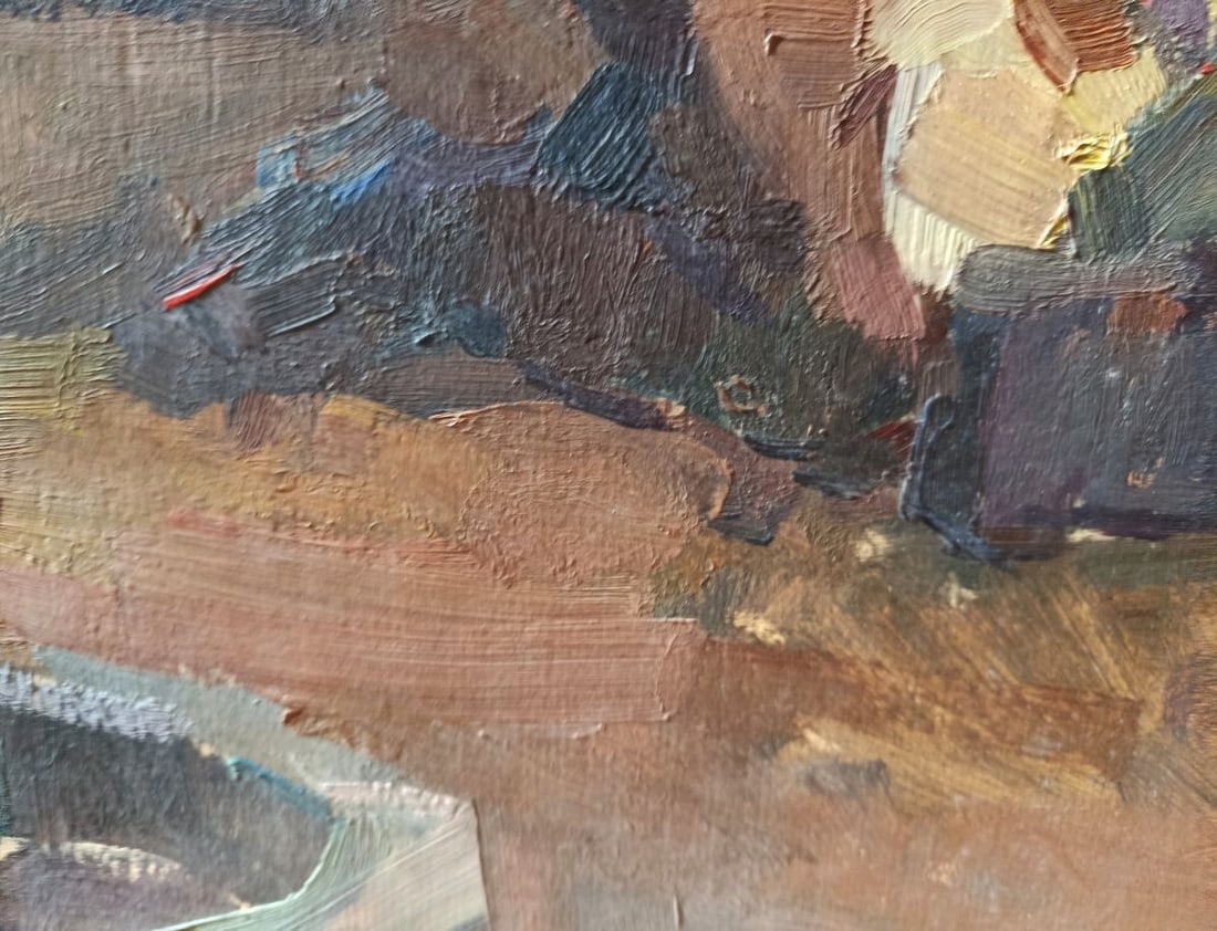 Oil painting Workers at the factory Unknown artist - 6