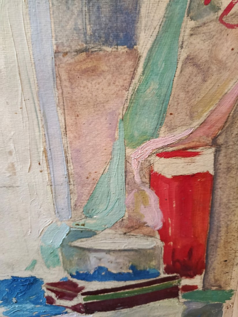 Oil painting Family on the beach Unknown artist - 9