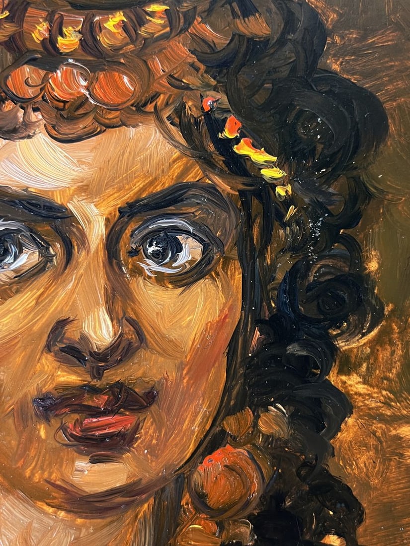 Oil painting Woman with flowers Alexander Litvinov - 10