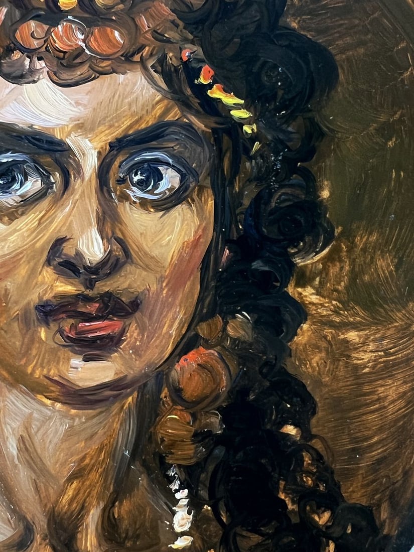 Oil painting Woman with flowers Alexander Litvinov - 12