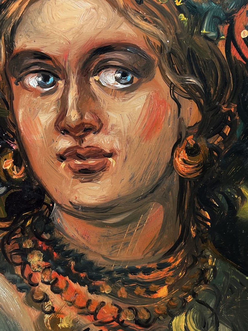 Oil painting Woman with flowers Alexander Litvinov - 6