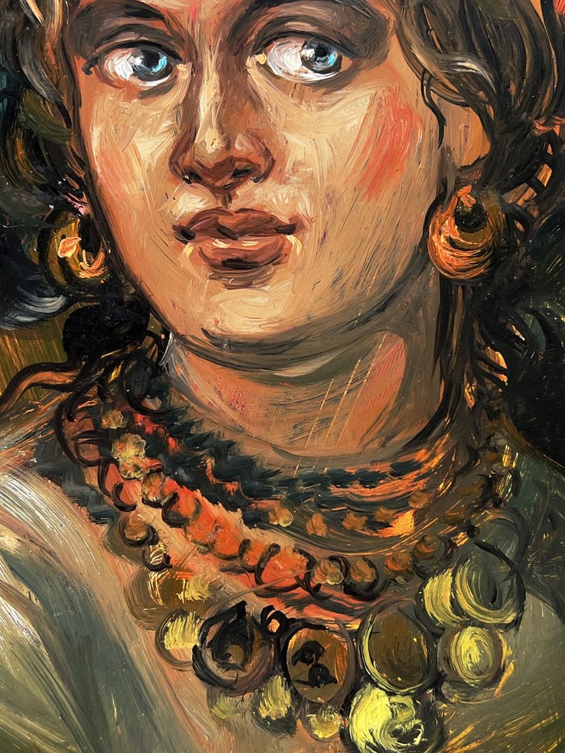 Oil painting Woman with flowers Alexander Litvinov - 7