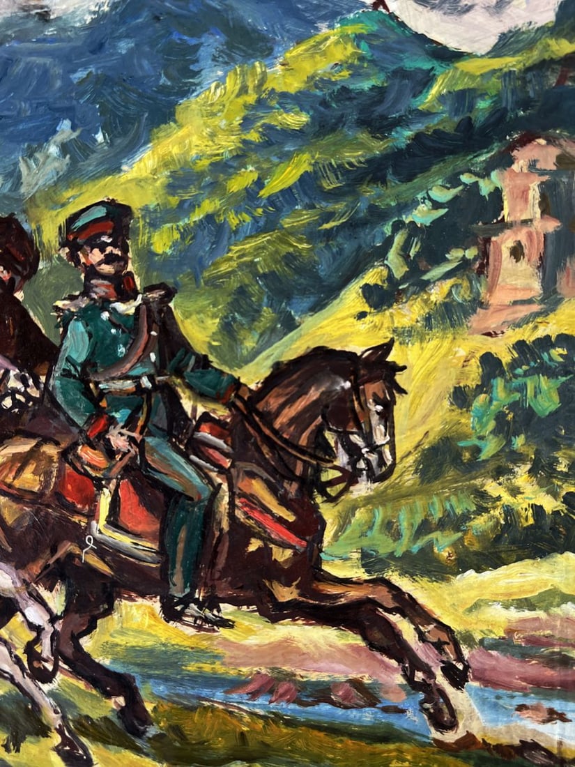 Oil painting Warriors by the river Alexander Litvinov - 3