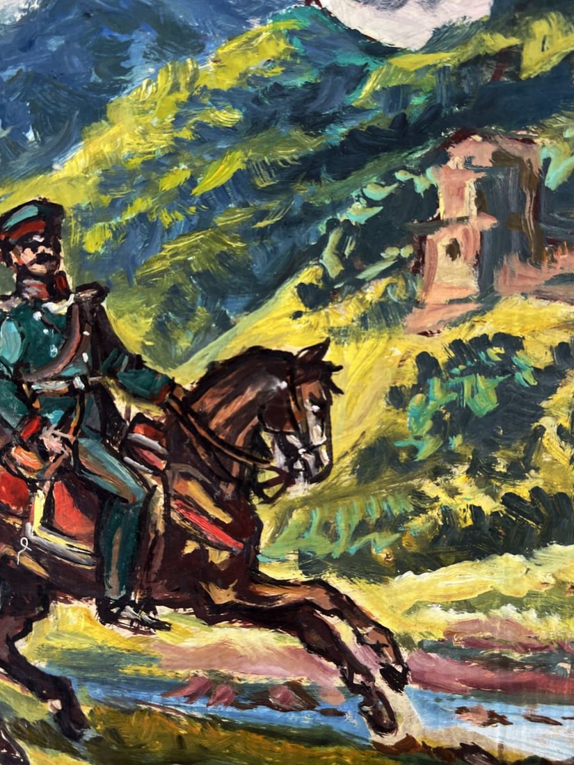 Oil painting Warriors by the river Alexander Litvinov - 4