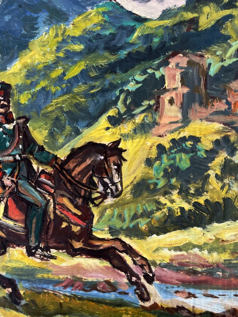 Oil painting Warriors by the river Alexander Litvinov - 5