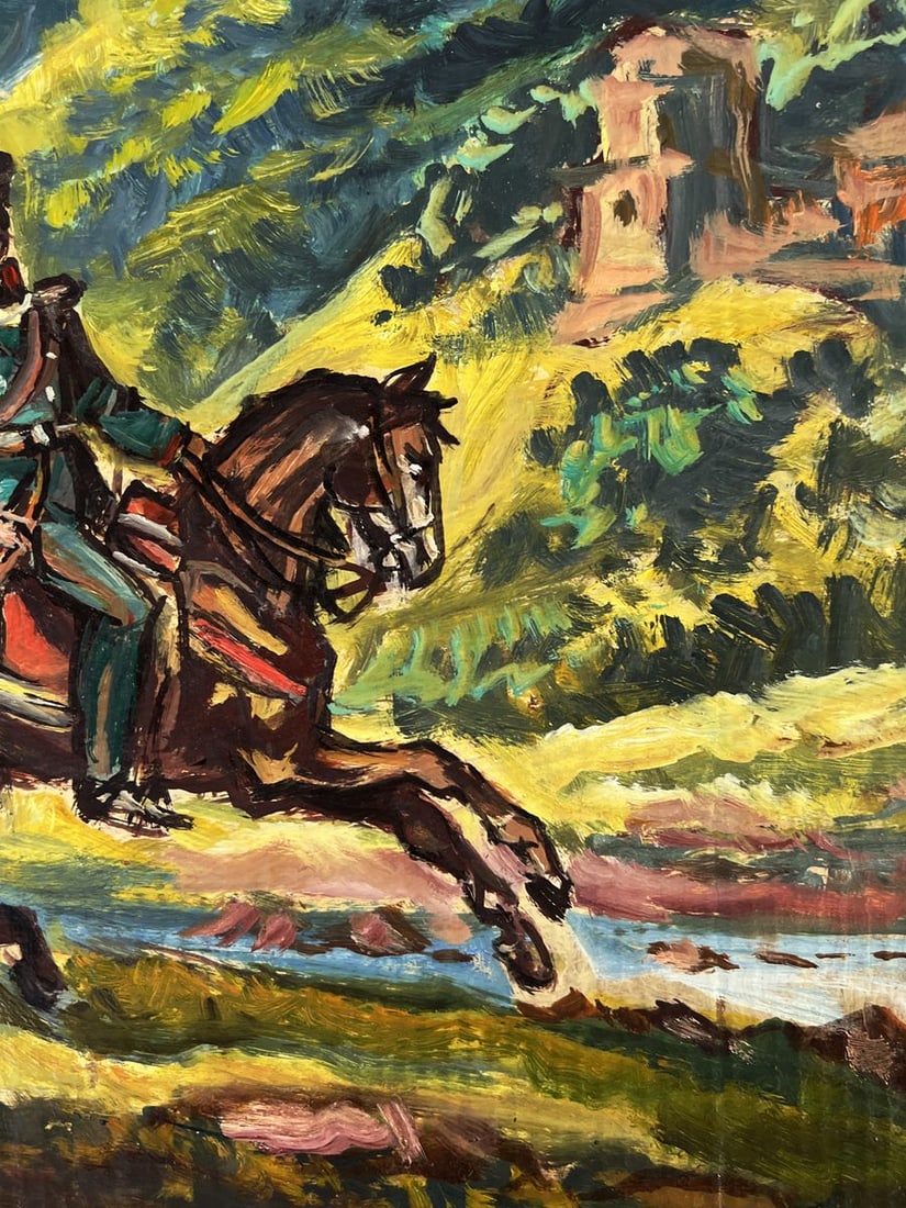 Oil painting Warriors by the river Alexander Litvinov - 6